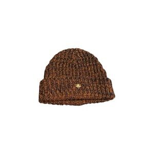 OBEY Black and Orange Knit Beanie